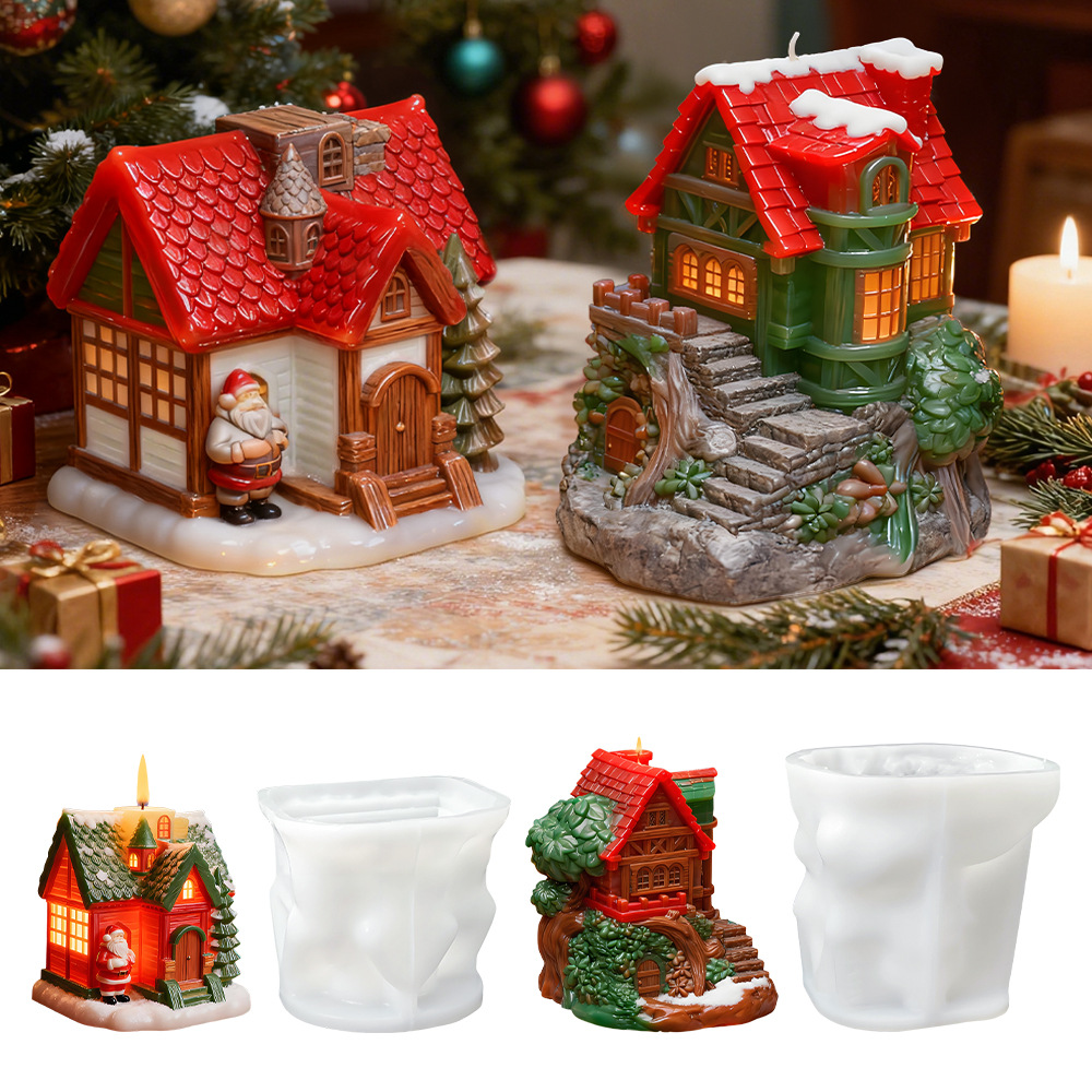 クリスマスシリコンモールド高品質樹脂石膏モールドツリーハウス - Resin Craft Workshop のレビューと価格