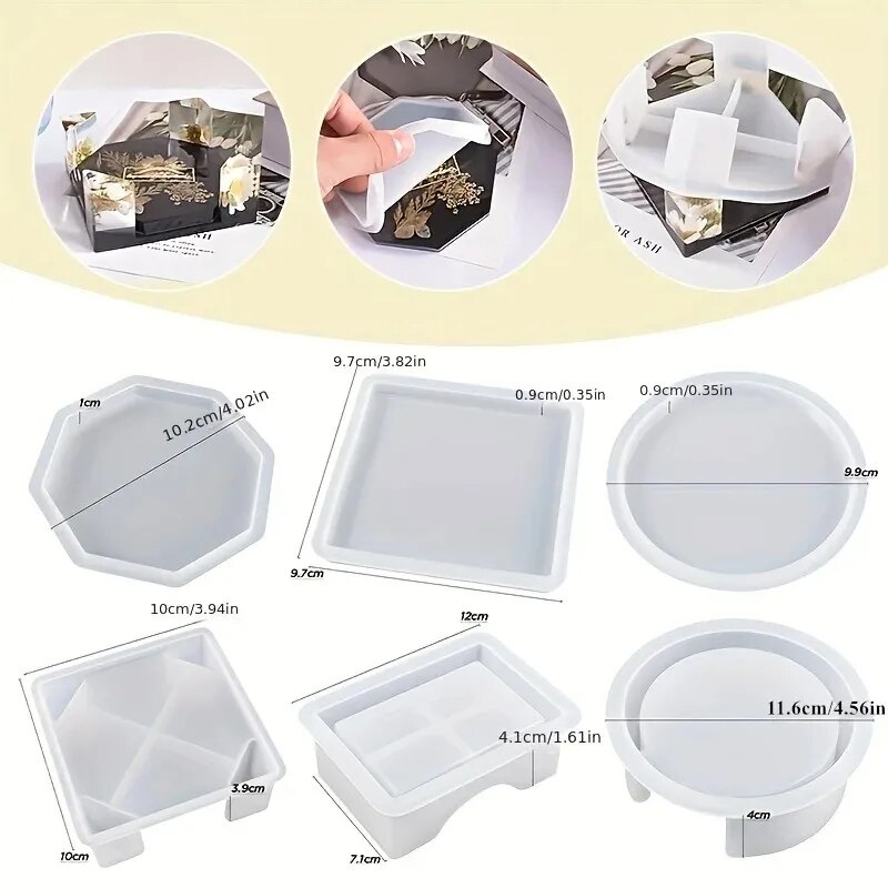 コースター樹脂モールドセットには、コースター収納ボックスモー - Serving Tray Mold のレビューと価格