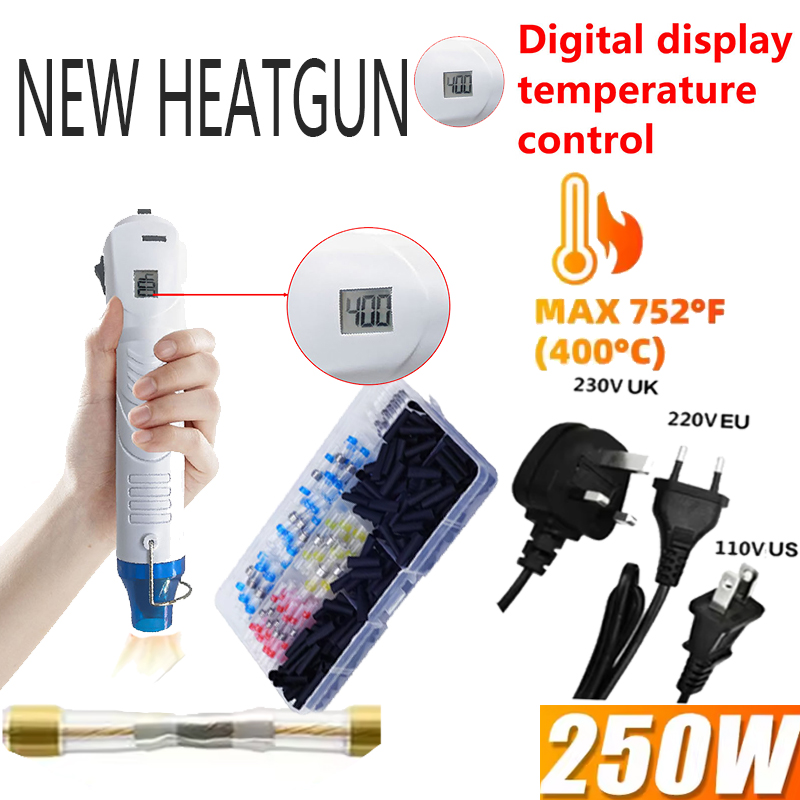 220V ヒートガンホットエアガン電力温度送風機 250 ワ - Heat Gun Small のレビューと価格