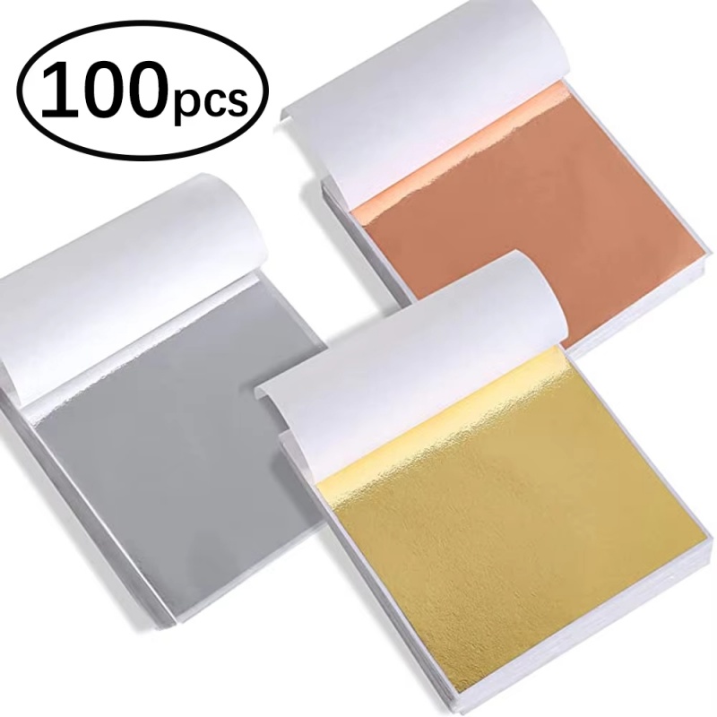 100枚入り 模造金銀銅箔紙 DIY樹脂キャンドル石膏クラフ - Gold Foil Flakes のレビューと価格