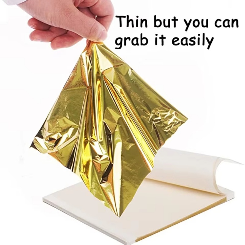 100枚入り 模造金銀銅箔紙 DIY樹脂キャンドル石膏クラフ - Gold Foil Flakes のレビューと価格