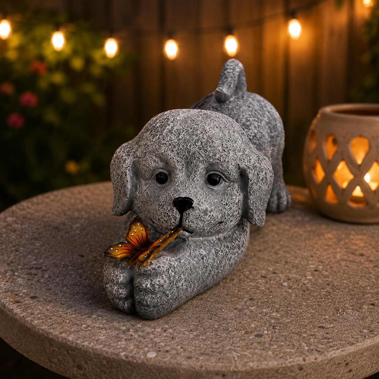 ソーラー犬像樹脂工芸品ソーラー犬ライト屋外装飾省エネ庭用配線 - Crafting Resin のレビューと価格