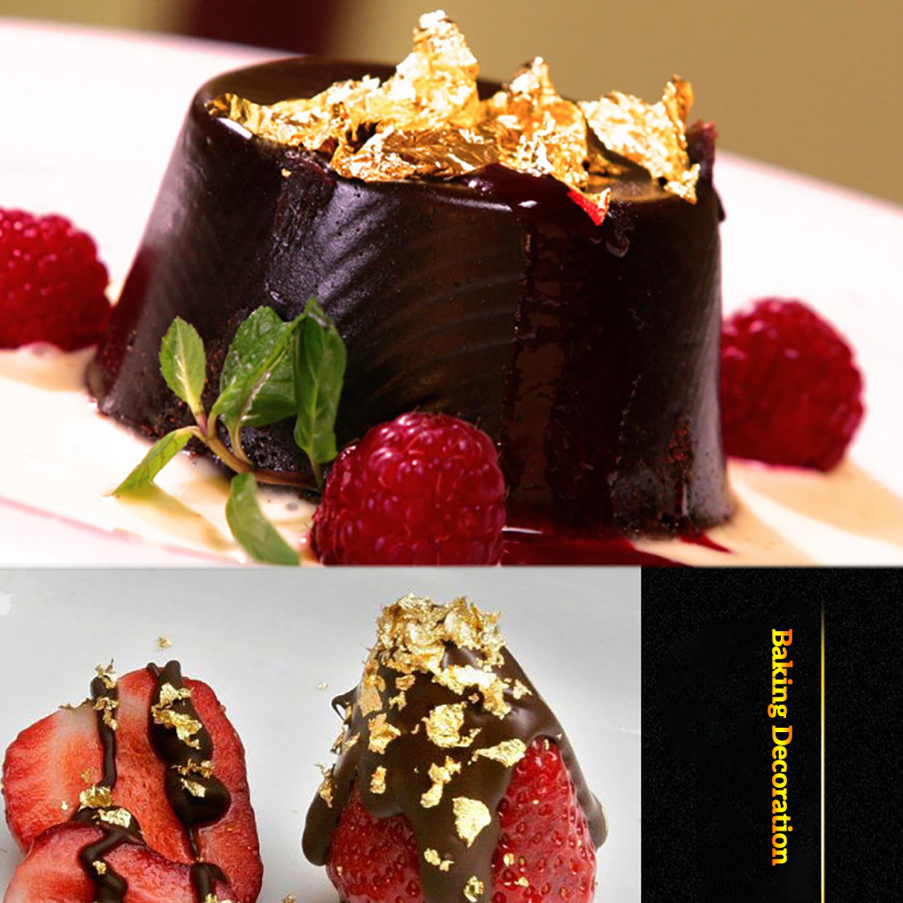 光沢のある本物の金箔シャビンフレーク 10 グラムゴールド装 - Gold Foil Flakes のレビューと価格