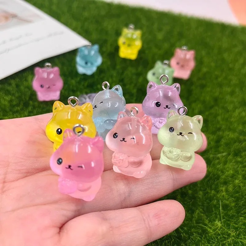 10 個暗闇で光るかわいいリス樹脂チャーム発光動物ペンダント - Resin Craft Supplies のレビューと価格