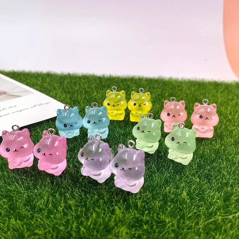 10 個暗闇で光るかわいいリス樹脂チャーム発光動物ペンダント - Resin Craft Supplies のレビューと価格