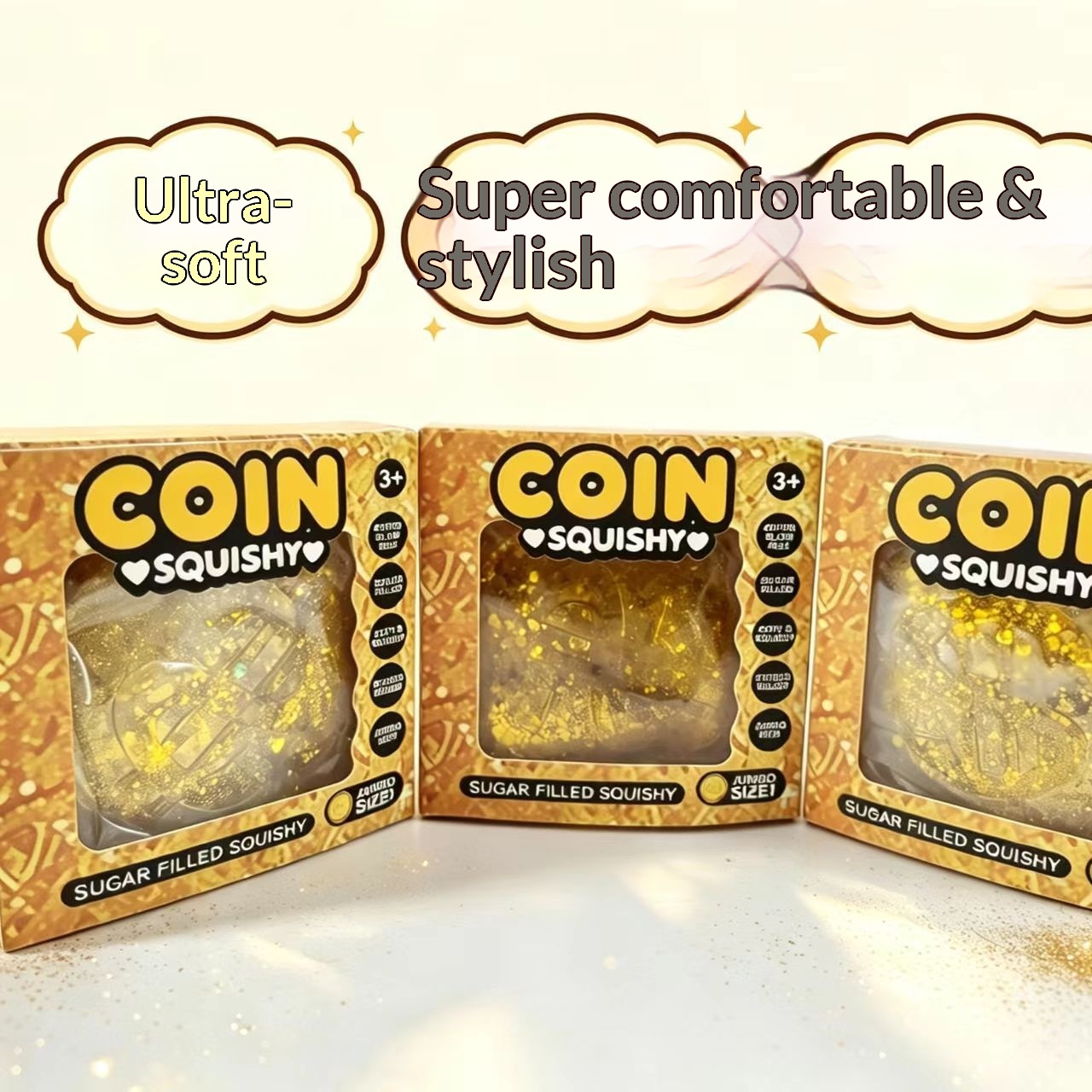 12個入り/フルケース 8.5cm グリッター付き模造ドル硬 - Resin Craft Material のレビューと価格