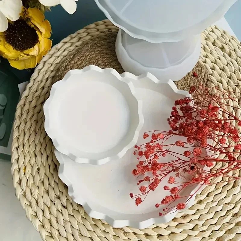 素晴らしいシリコンジュエリートレイ樹脂型、丸型ディッシュ型、 - Coaster Mold Round のレビューと価格