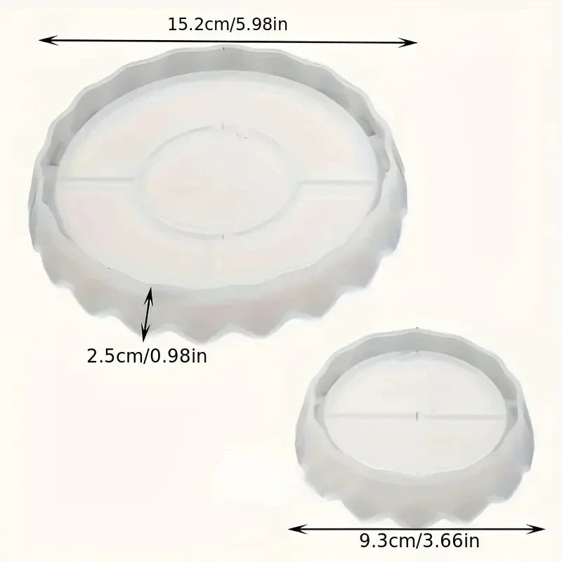 素晴らしいシリコンジュエリートレイ樹脂型、丸型ディッシュ型、 - Coaster Mold Round のレビューと価格